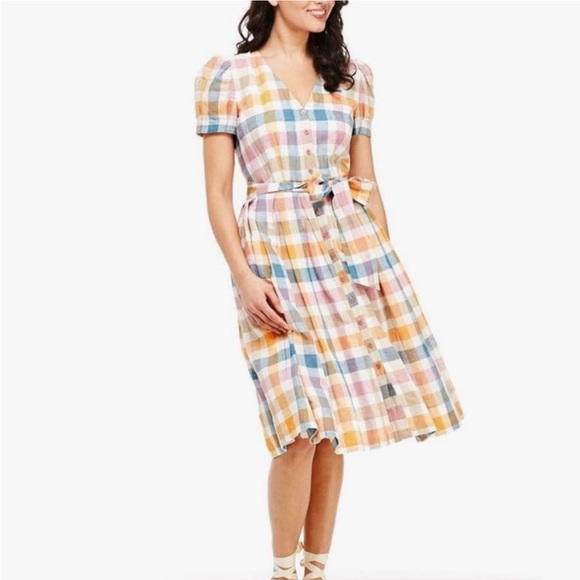 Gal Meets Glam Poppy Gingham Dress - Picture 4 of 14
